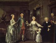 William Hogarth Trent Family oil